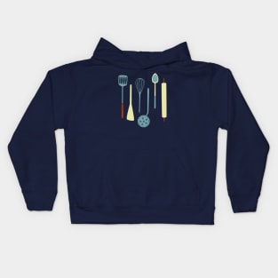 Vintage Kitchen Utensils for Cooks Kids Hoodie